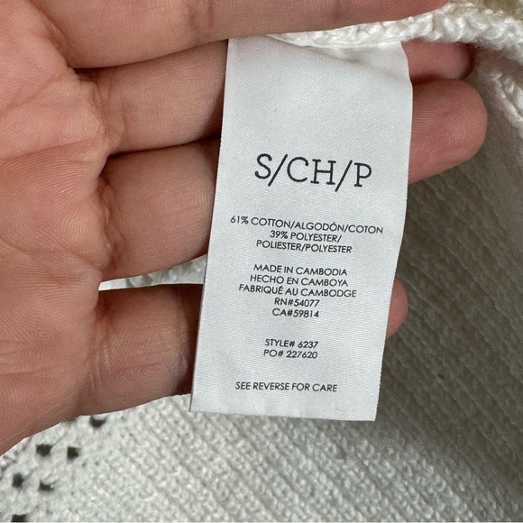 CAbi Open Stitch Cardigan White - Picture 7 of 7